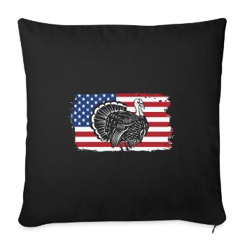 Thanksgiving Turkey Turkey Hunting Thanksgiving - Sofa pillowcase 17,3'' x 17,3'' (45 x 45 cm) - black - Front