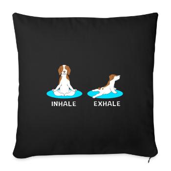 Brittany Dog Brittany Dog - Sofa pillowcase 17,3'' x 17,3'' (45 x 45 cm) - black - Front