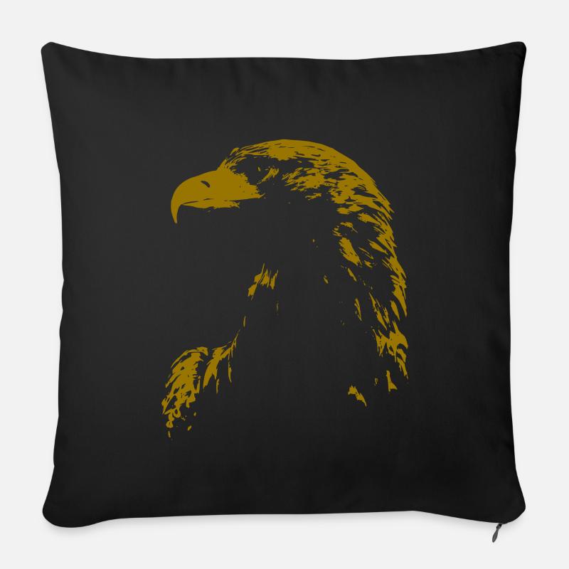 Adler - Sofakissenbezug 45 x 45 cm - Schwarz