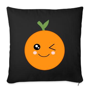 Oranges Fruit Fruits Costume Carnival Carnival - Sofa pillowcase 17,3'' x 17,3'' (45 x 45 cm) - black - Front