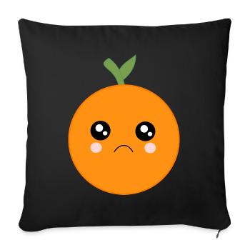 Kawaii Oranges Kawaii Fruits Kawaii Fruit - Housse de coussin décorative 45 x 45 cm - noir - Devant