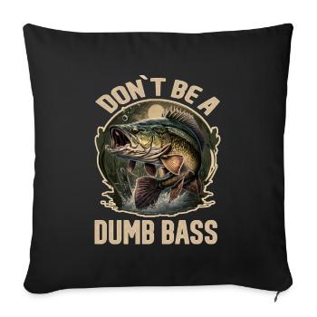 Fishing Angler Fishing Rod - Sofa pillowcase 17,3'' x 17,3'' (45 x 45 cm) - black - Front