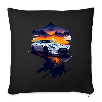 Sports car - Sofa pillowcase 17,3'' x 17,3'' (45 x 45 cm) - black - Front