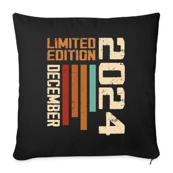 Décembre 2024 - 2024 Décembre - Housse de coussin décorative 45 x 45 cm - noir - Devant