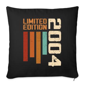 Vintage 2004 Birthday Gift 2004 Retro 2004 - Sofa pillowcase 17,3'' x 17,3'' (45 x 45 cm) - black - Front