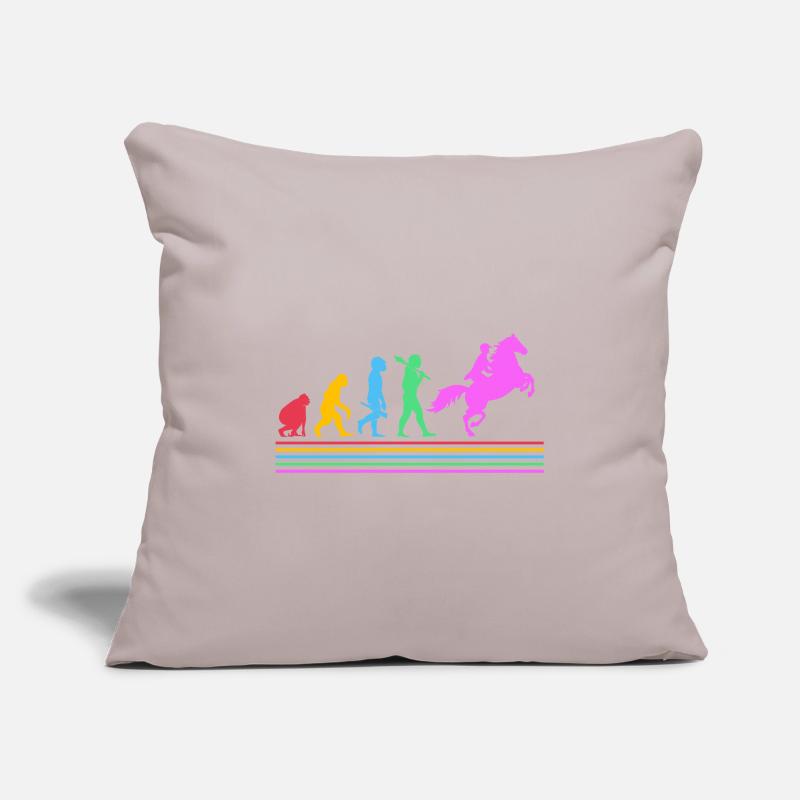 Évolution des courses de chevaux Housse de coussin décorative 45 x 45 cm