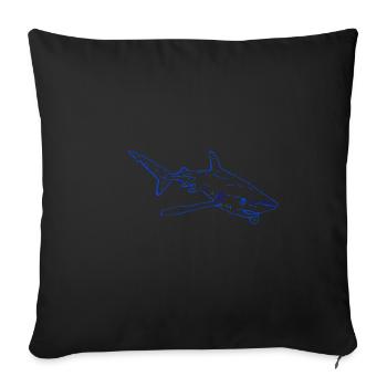 Shark - Sofa pillowcase 17,3'' x 17,3'' (45 x 45 cm) - black - Front