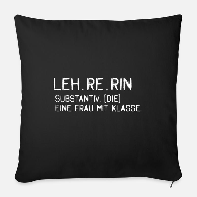 Lehrerin Referentarin Lehramt - Sofakissenbezug 45 x 45 cm - Schwarz