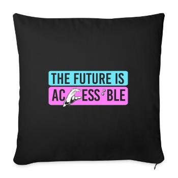 Blindenschrift Braille Blind - Housse de coussin décorative 45 x 45 cm - noir - Devant