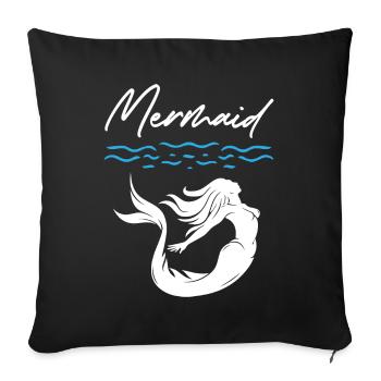 Mermaid Free Style - Sofakissenbezug 45 x 45 cm - Schwarz - Vorne