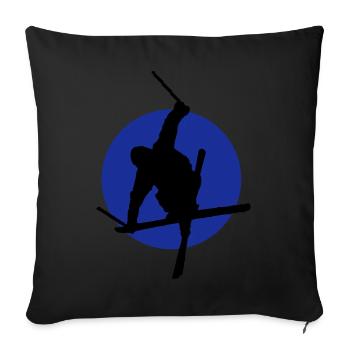 Ski freestyle icon - Sofa pillowcase 17,3'' x 17,3'' (45 x 45 cm) - black - Front