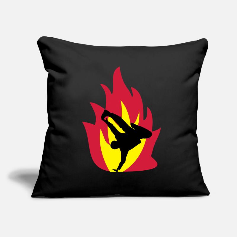 Breakdancer dans le feu Housse de coussin décorative 45 x 45 cm