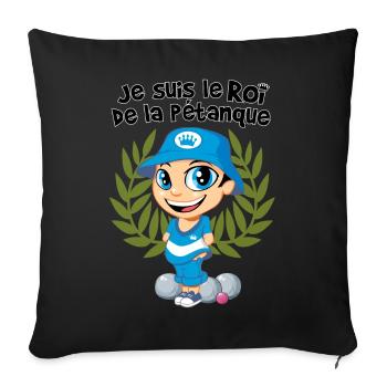 King of bowls - Sofa pillowcase 17,3'' x 17,3'' (45 x 45 cm) - black - Front