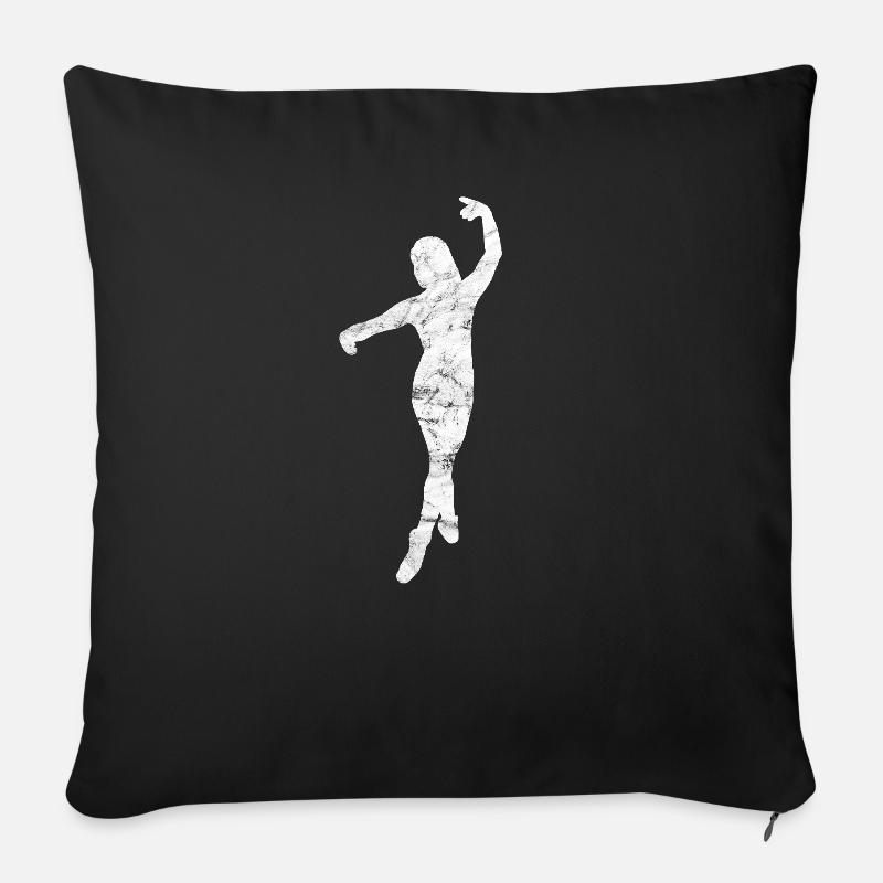 Danse - Housse de coussin décorative 45 x 45 cm - noir
