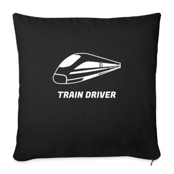 train - Sofa pillowcase 17,3'' x 17,3'' (45 x 45 cm) - black - Front