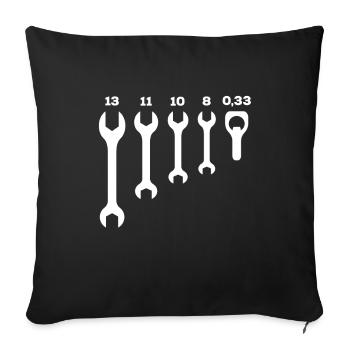 Spanner beer mechanic two wheeled gift - Sofa pillowcase 17,3'' x 17,3'' (45 x 45 cm) - black - Front