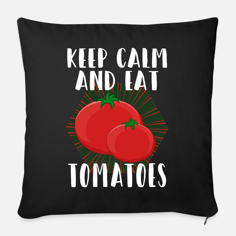tomato - Sofa pillowcase 17,3'' x 17,3'' (45 x 45 cm) - black