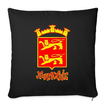LION DE NORMANDIE Louis RUNEMBERG © Adagp - Housse de coussin décorative 45 x 45 cm - noir - Devant