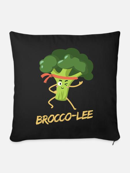 Brocco-Lee - gesunder Kampfsport - Sofakissenbezug 45 x 45 cm - Schwarz