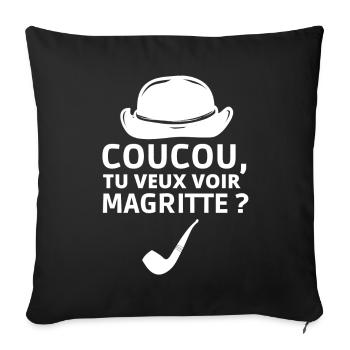 peintre, artiste peintre, peinture - Housse de coussin décorative 45 x 45 cm - noir - Devant