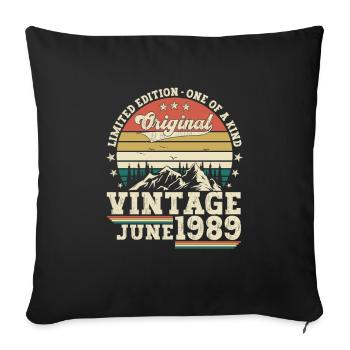 Original Juin Millésime 1989 33ème Anniversaire Hommes - Housse de coussin décorative 45 x 45 cm - noir - Devant