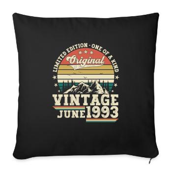 Original Juni Jahrgang 1993 29. Geburtstag Herren - Sofakissenbezug 45 x 45 cm - Schwarz - Vorne