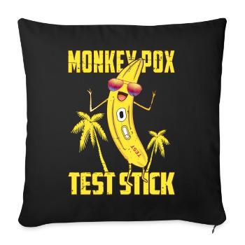 Bâtonnets de test de variole du singe - Housse de coussin décorative 45 x 45 cm - noir - Devant