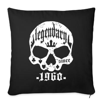 Légendaire depuis 1960 - Housse de coussin décorative 45 x 45 cm - noir - Devant