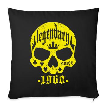 Légendaire depuis 1960 - Housse de coussin décorative 45 x 45 cm - noir - Devant