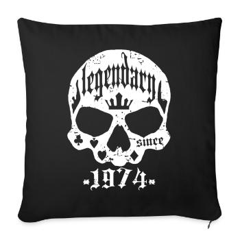 Legendary since 1974 - Sofa pillowcase 17,3'' x 17,3'' (45 x 45 cm) - black - Front