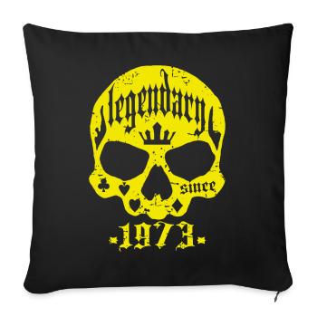 Légendaire depuis 1973 - Housse de coussin décorative 45 x 45 cm - noir - Devant