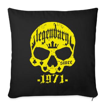 Légendaire depuis 1971 - Housse de coussin décorative 45 x 45 cm - noir - Devant