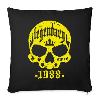 Legendary since 1988 - Sofa pillowcase 17,3'' x 17,3'' (45 x 45 cm) - black - Front