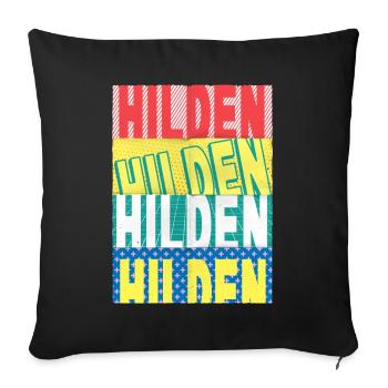 Hilden Deutschland Stadt Schrift Skyline - Sofakissenbezug 45 x 45 cm - Schwarz - Vorne