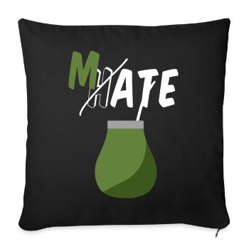 Don't hate, drink Mate - Sofa pillowcase 17,3'' x 17,3'' (45 x 45 cm) - black - Front
