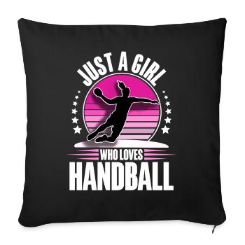 Handball Handball Player Women Handball - Sofa pillowcase 17,3'' x 17,3'' (45 x 45 cm) - black - Front