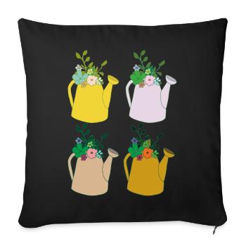 Arrosoir 4 - Housse de coussin décorative 45 x 45 cm - noir - Devant