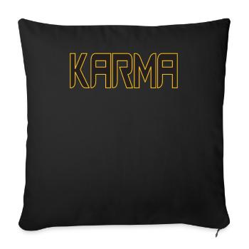 Karma T-Shirt Men Women Kids T-Shirt Karma - Sofa pillowcase 17,3'' x 17,3'' (45 x 45 cm) - black - Front