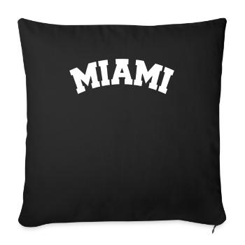 Miami - Florida Classic T-shirt - Sofa pillowcase 17,3'' x 17,3'' (45 x 45 cm) - black - Front