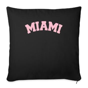 Miami-Florida Classic T-shirt - Sofakissenbezug 45 x 45 cm - Schwarz - Vorne