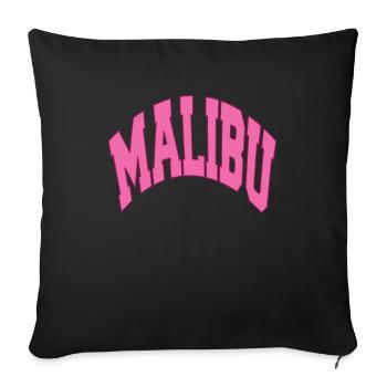 MALIBU California Sport T-Shirt Pink - Sofa pillowcase 17,3'' x 17,3'' (45 x 45 cm) - black - Front