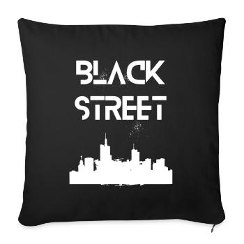 black street - Housse de coussin décorative 45 x 45 cm - noir - Devant