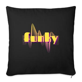 funky - Housse de coussin décorative 45 x 45 cm - noir - Devant