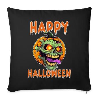 Happy Zombie Halloween - Sofa pillowcase 17,3'' x 17,3'' (45 x 45 cm) - black - Front