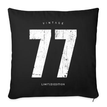 Vintage 77 Limited Edition - Sofa pillowcase 17,3'' x 17,3'' (45 x 45 cm) - black - Front