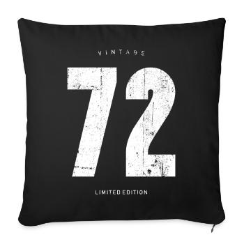 Vintage 72 Limited Edition - Sofa pillowcase 17,3'' x 17,3'' (45 x 45 cm) - black - Front