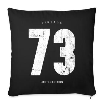 Vintage 73 Limited Edition - Sofa pillowcase 17,3'' x 17,3'' (45 x 45 cm) - black - Front