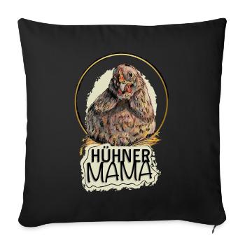 La maman des poules - Housse de coussin décorative 45 x 45 cm - noir - Devant