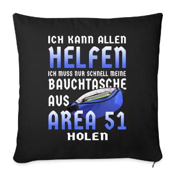 Mon sac banane - Housse de coussin décorative 45 x 45 cm - noir - Devant