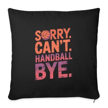 Dicton vintage du handball - Housse de coussin décorative 45 x 45 cm - noir - Devant